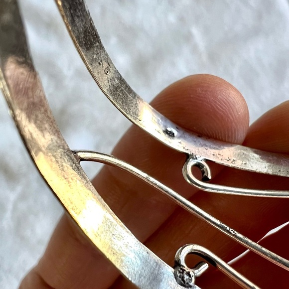 925 STUNNING Psilomelane Dendrite Cuff Bracelet - Picture 5 of 7